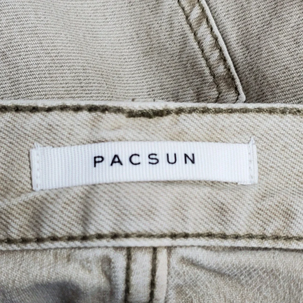 PACSUN Women Jeans 28 Beige Denim Bootcut High Rise 31